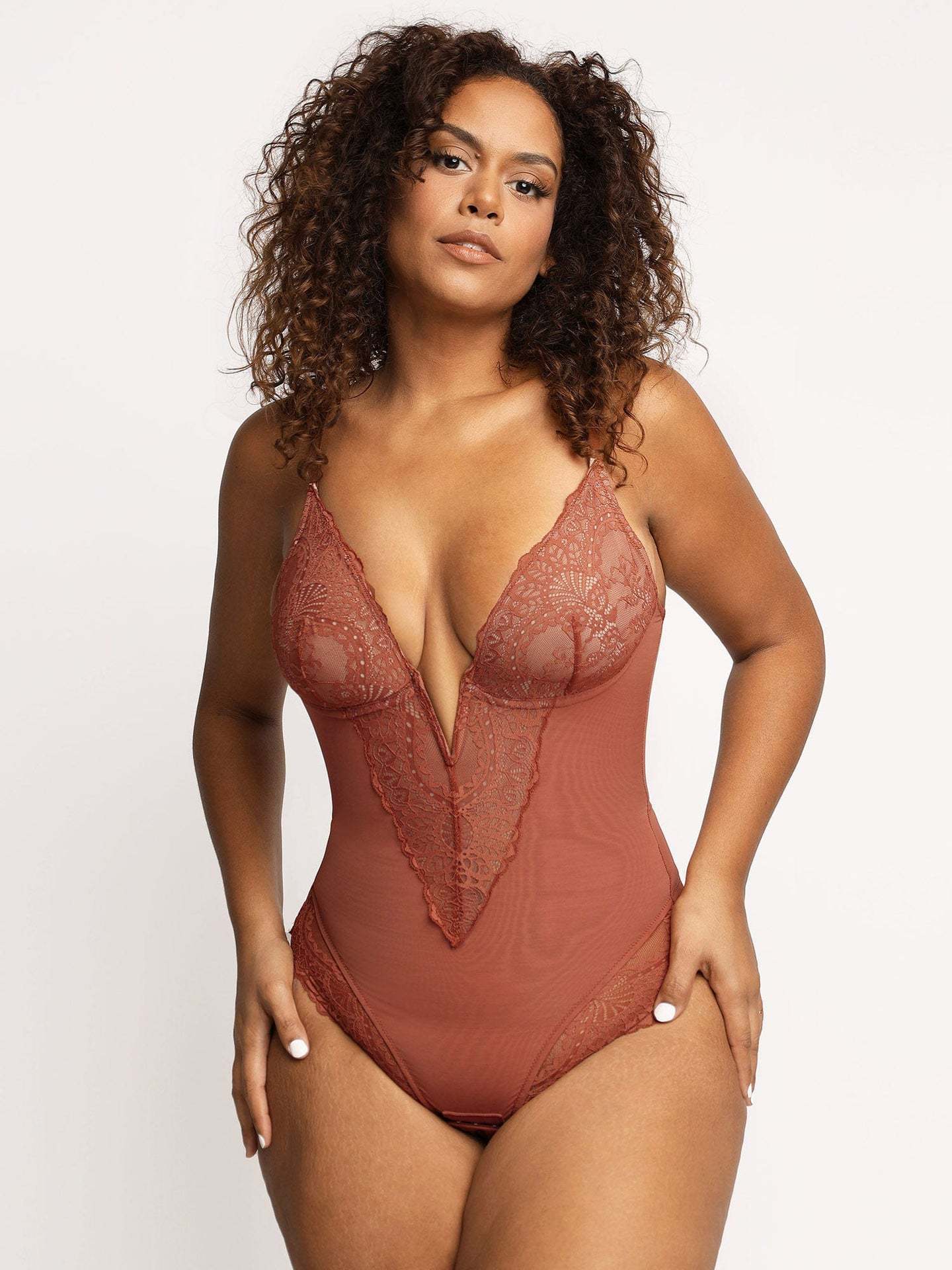 Deep-V Bodysuit Shaper