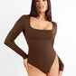 Square neck bodysuit 1+1 GRATIS